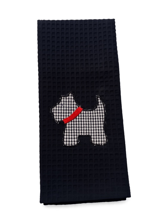 Other - NEW Black Scottie Dog Appliqué Kitchen Towel Scottish terrier Made to order